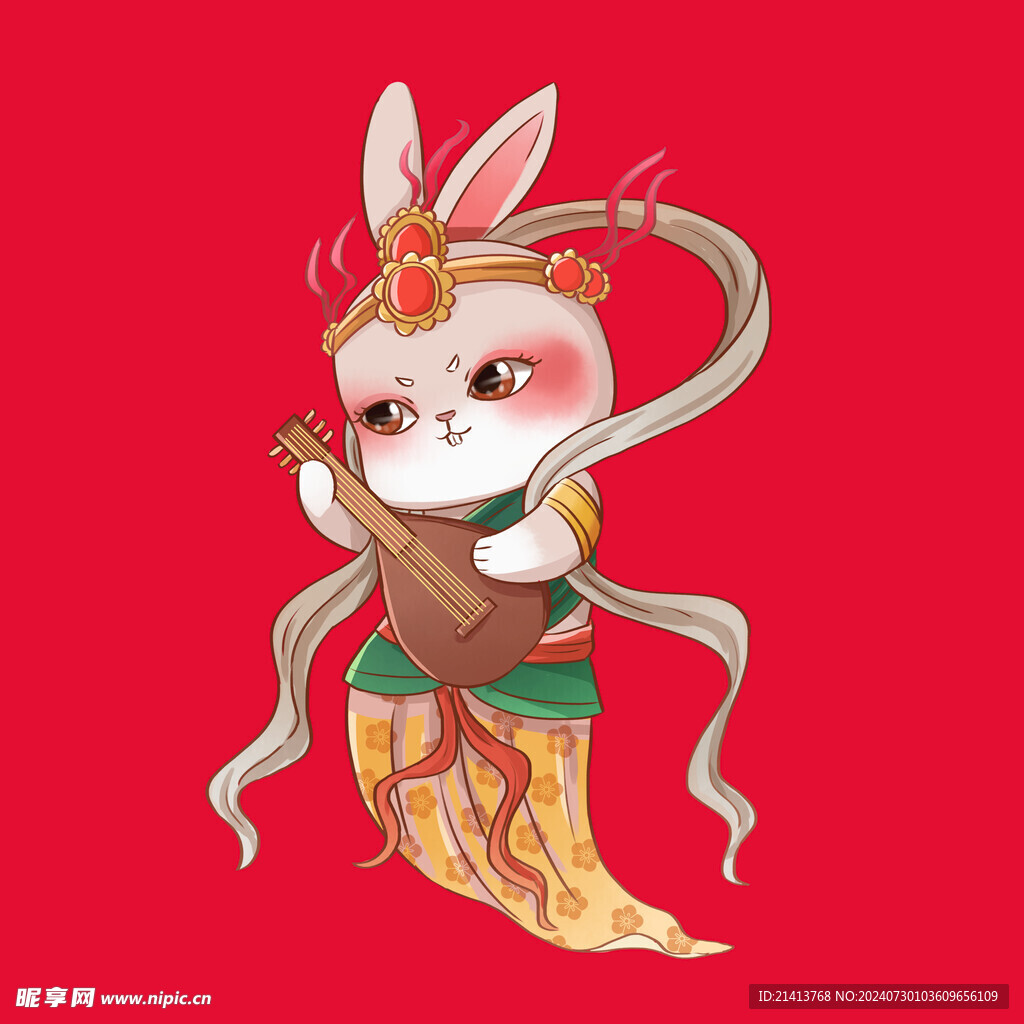 手绘卡通小兔