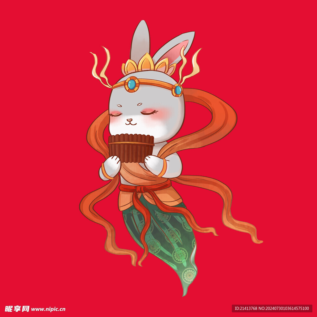 手绘卡通小兔