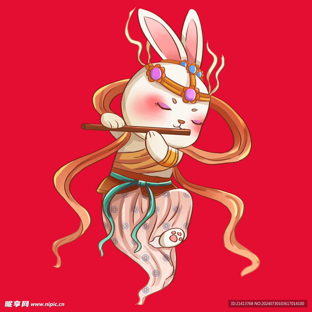 手绘卡通小兔