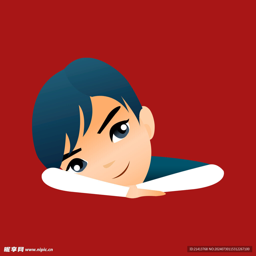 手绘男人男孩