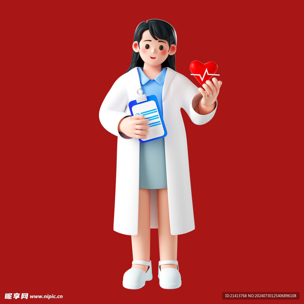 手绘医生护士 