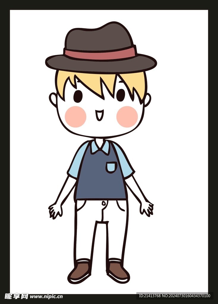手绘男人男孩