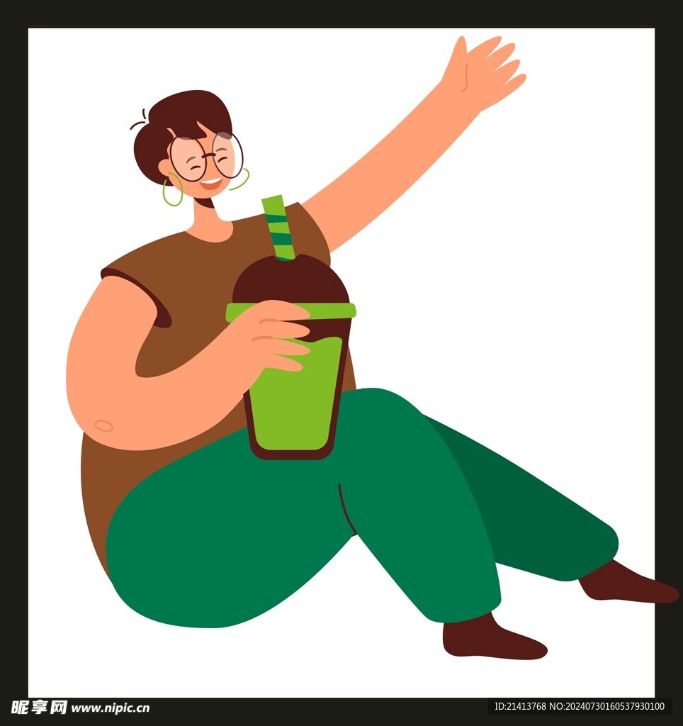 手绘男人男孩