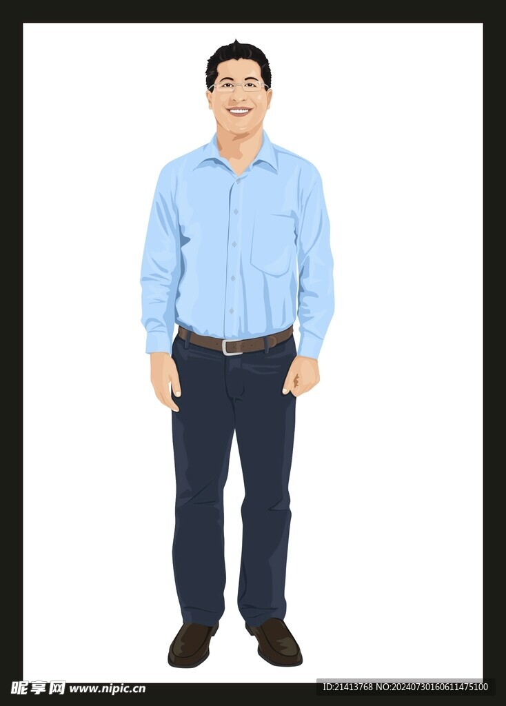 手绘男人男孩