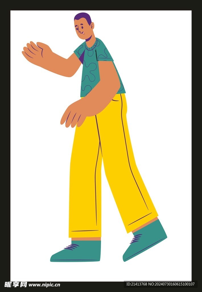 手绘男人男孩