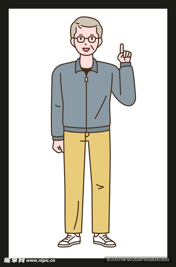 手绘男人男孩