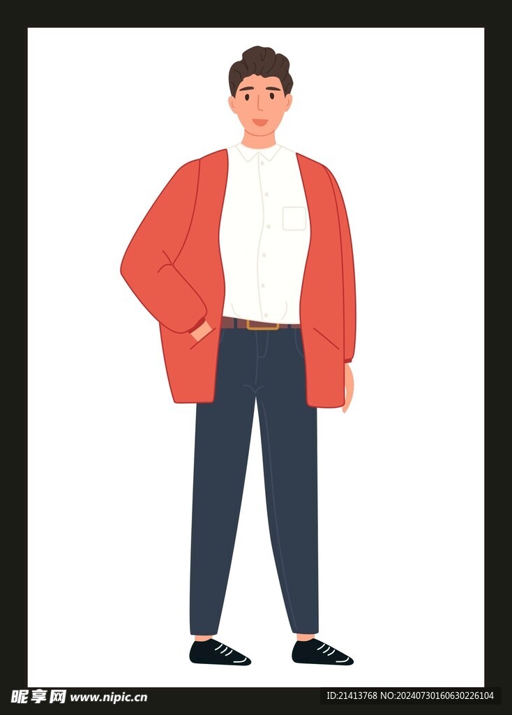 手绘男人男孩