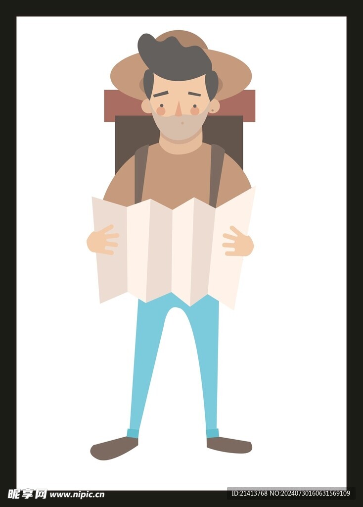 手绘男人男孩