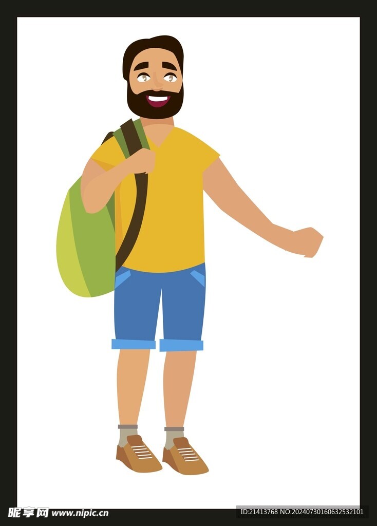 手绘男人男孩