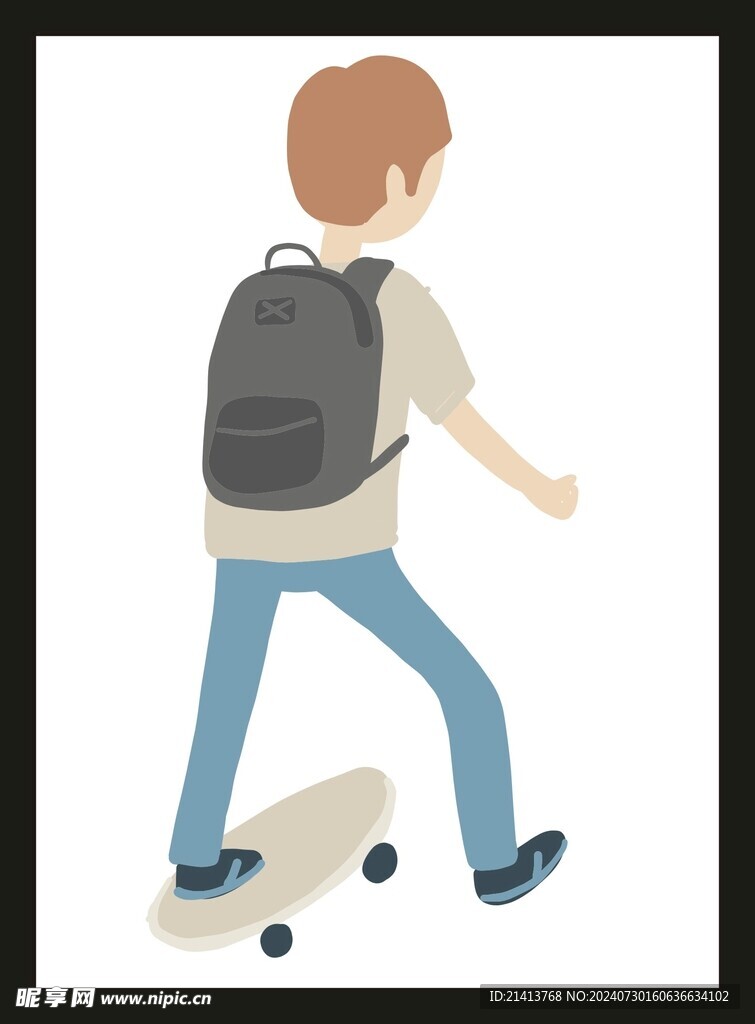 手绘男人男孩