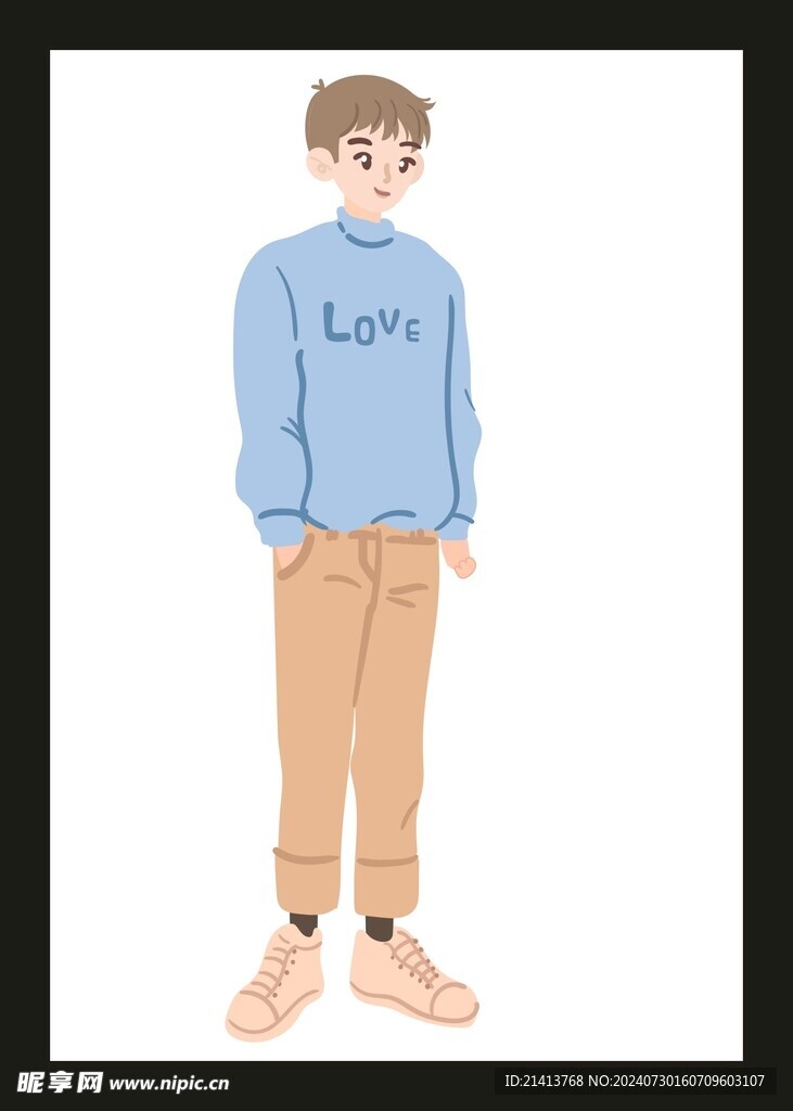 手绘男人男孩