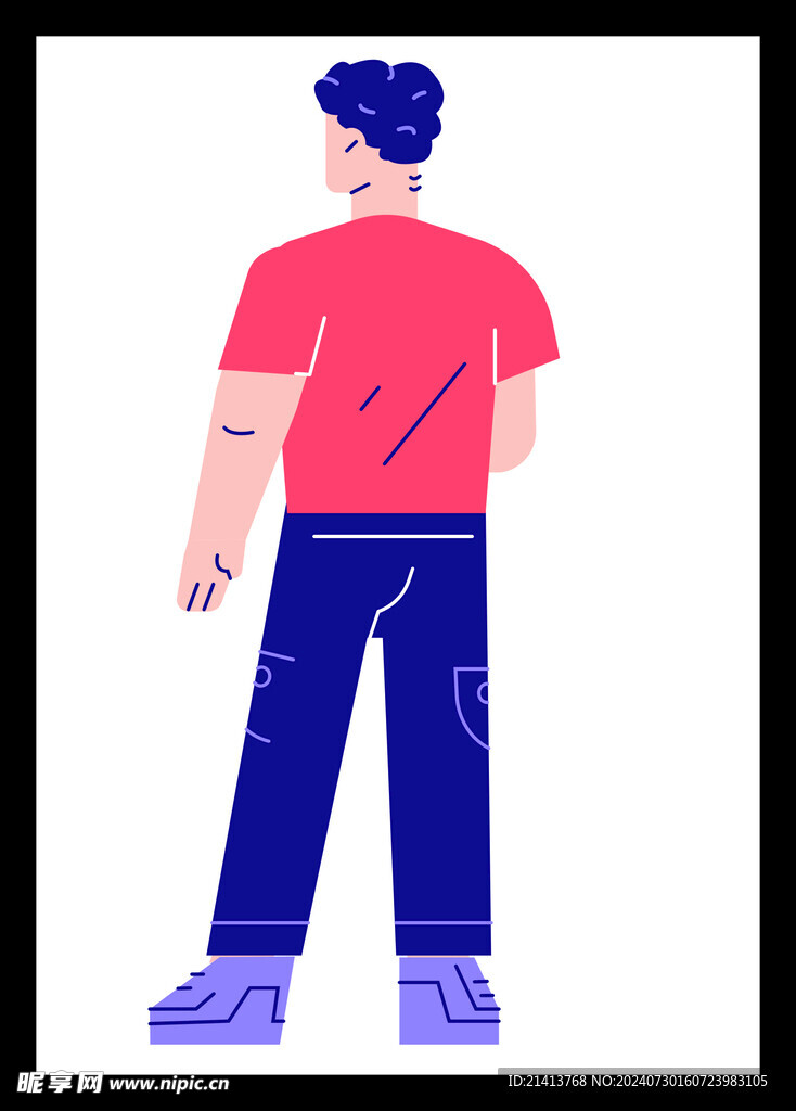 手绘男人男孩