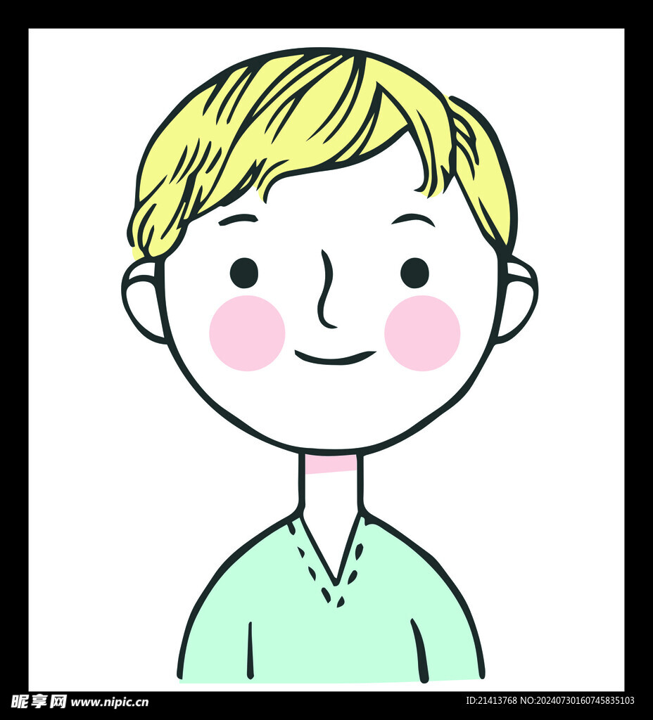 手绘男人男孩