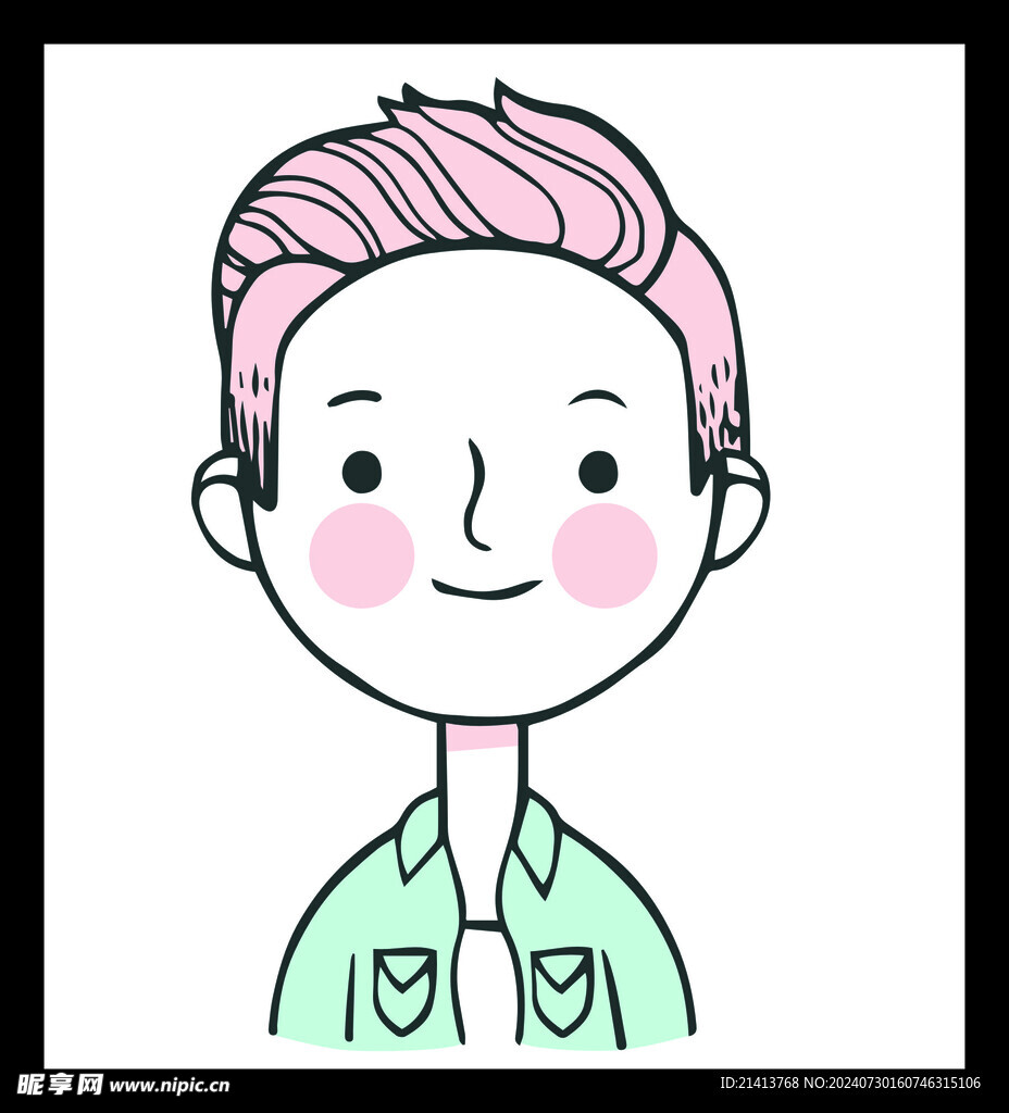 手绘男人男孩
