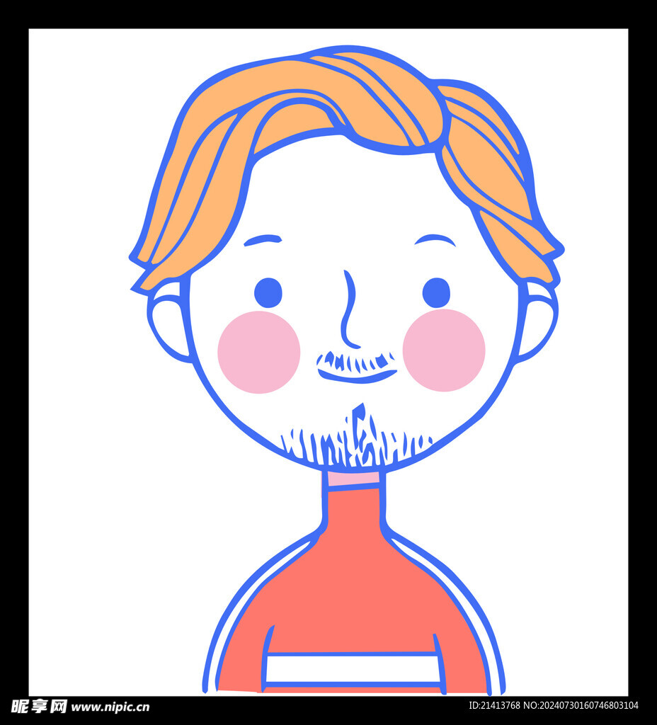 手绘男人男孩