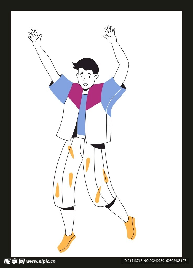 手绘男人男孩