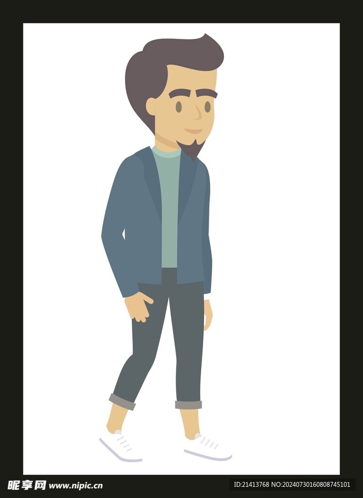 手绘男人男孩