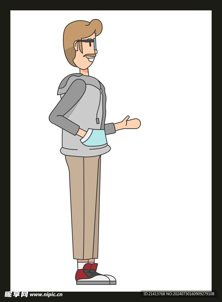 手绘男人男孩