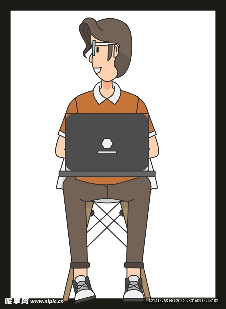 手绘男人男孩