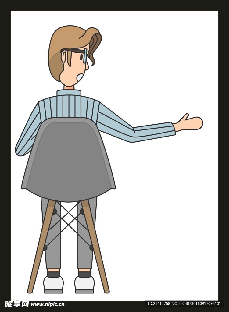 手绘男人男孩