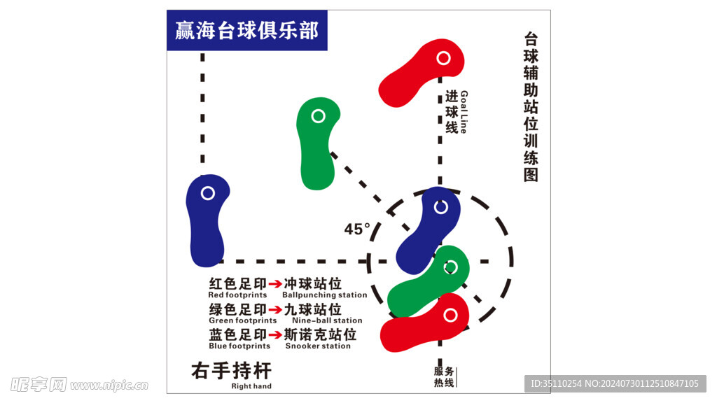 台球辅助站位宣传图