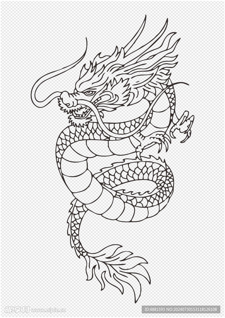 手绘龙