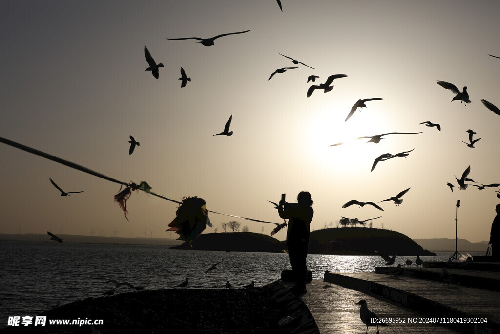 乌海湖夕阳