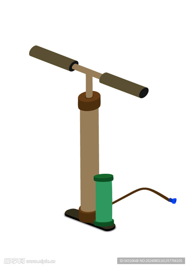 打气筒轮胎充气工具卡通手绘