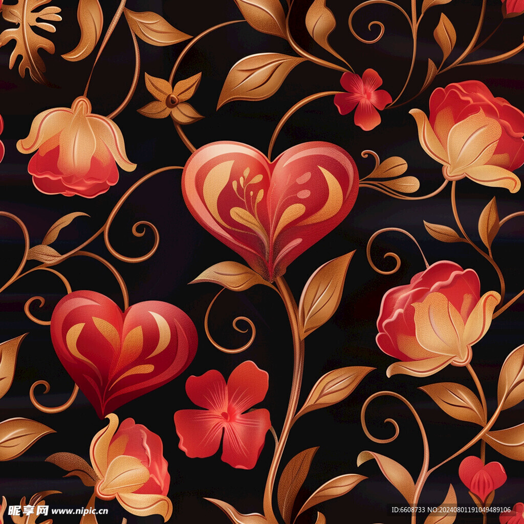 心形红心爱情背景素材