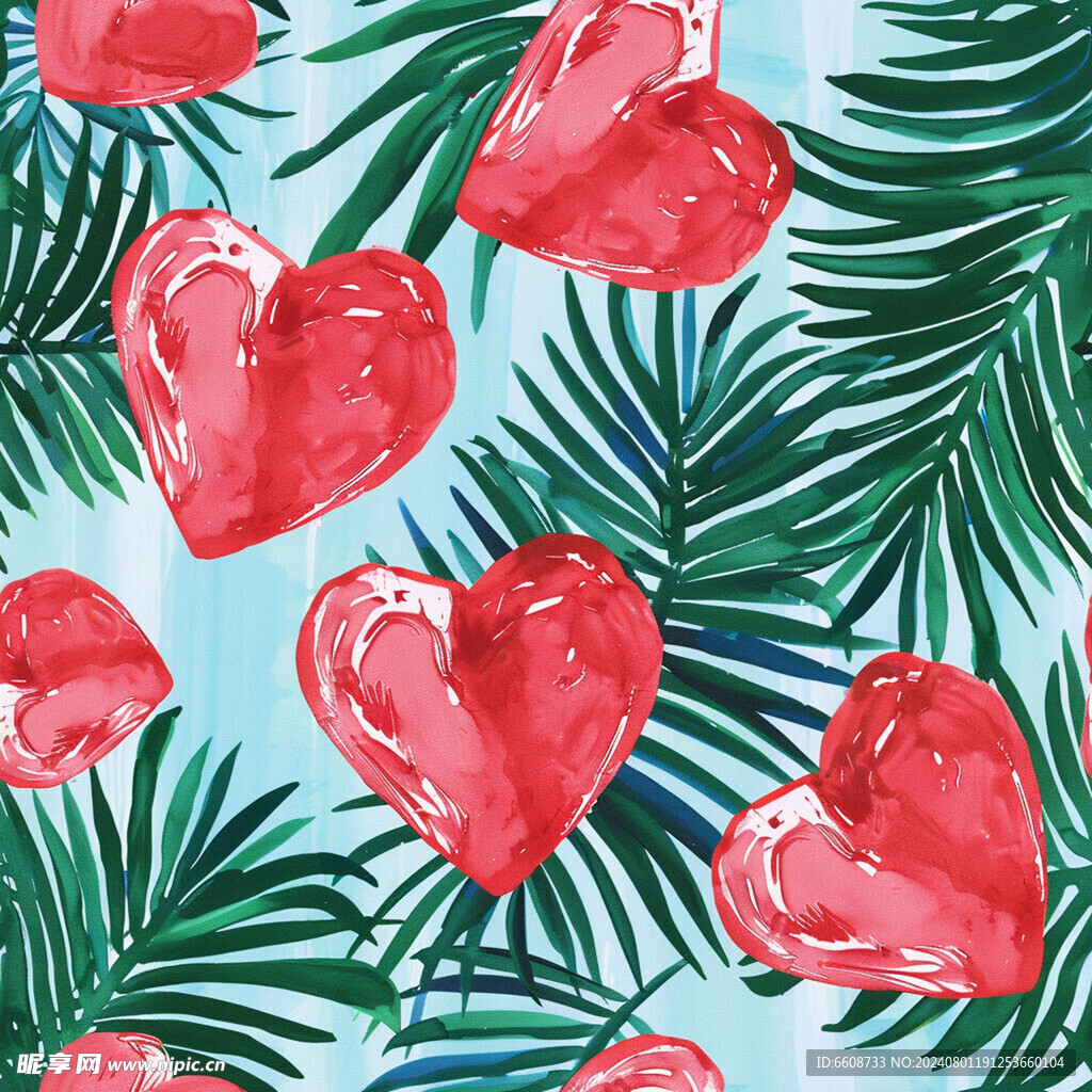 心形红心爱情背景素材