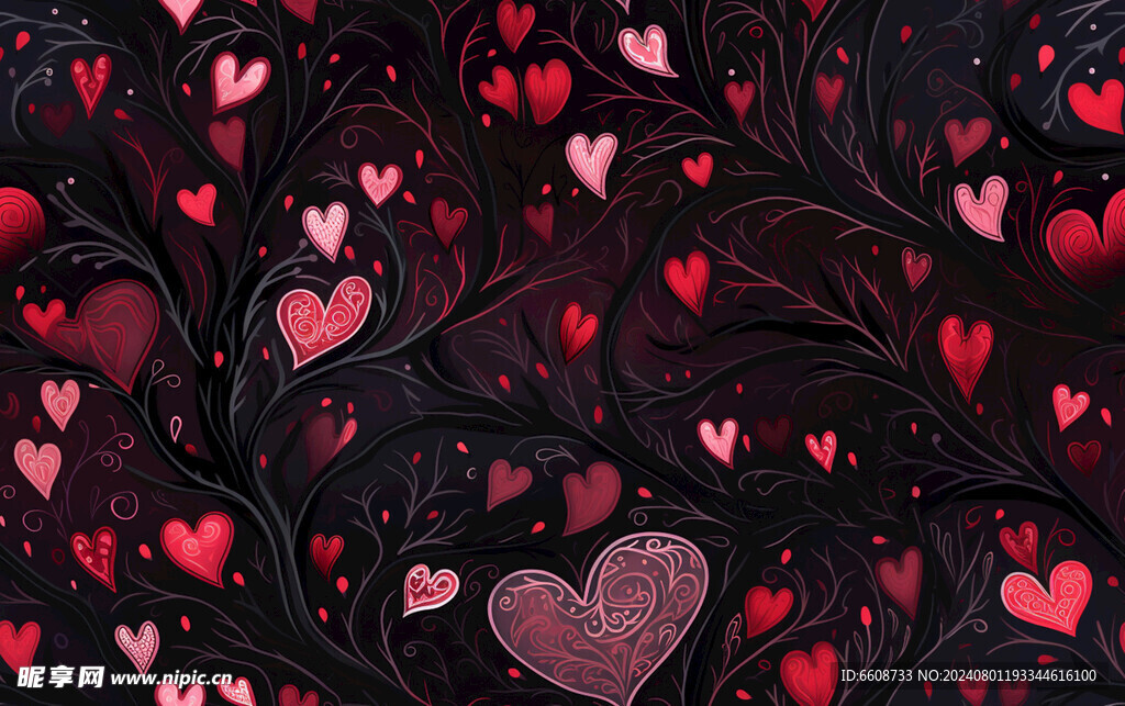 心形图案红心爱情背景
