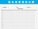 配电房管理责任牌