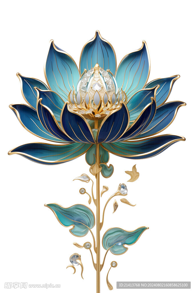浮雕点翠莲花 