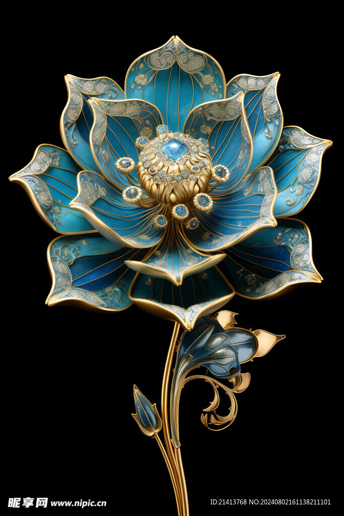 浮雕点翠莲花 