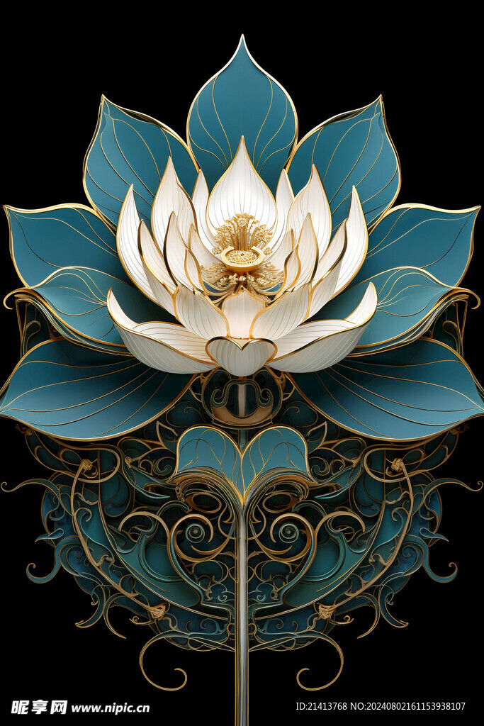 浮雕点翠莲花