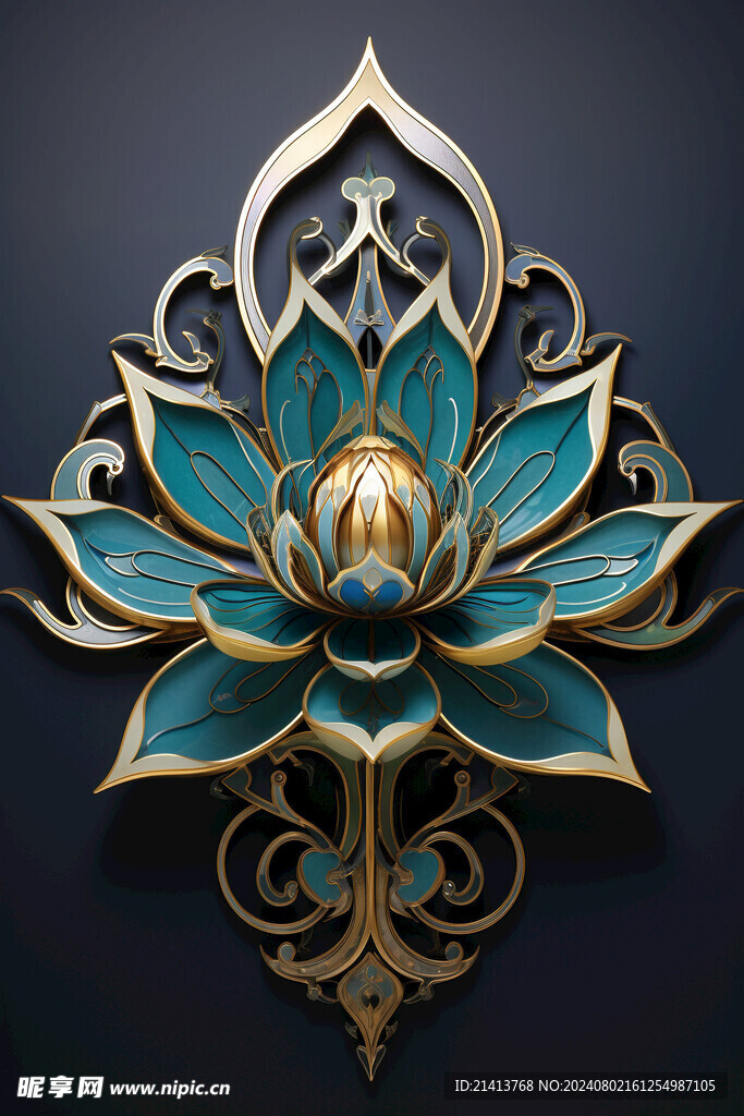 浮雕点翠莲花 