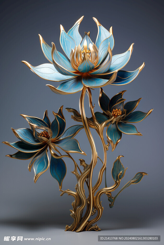 浮雕点翠莲花