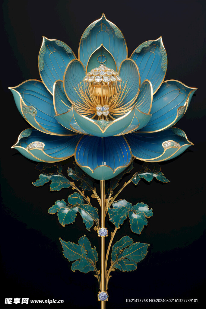 浮雕点翠莲花 