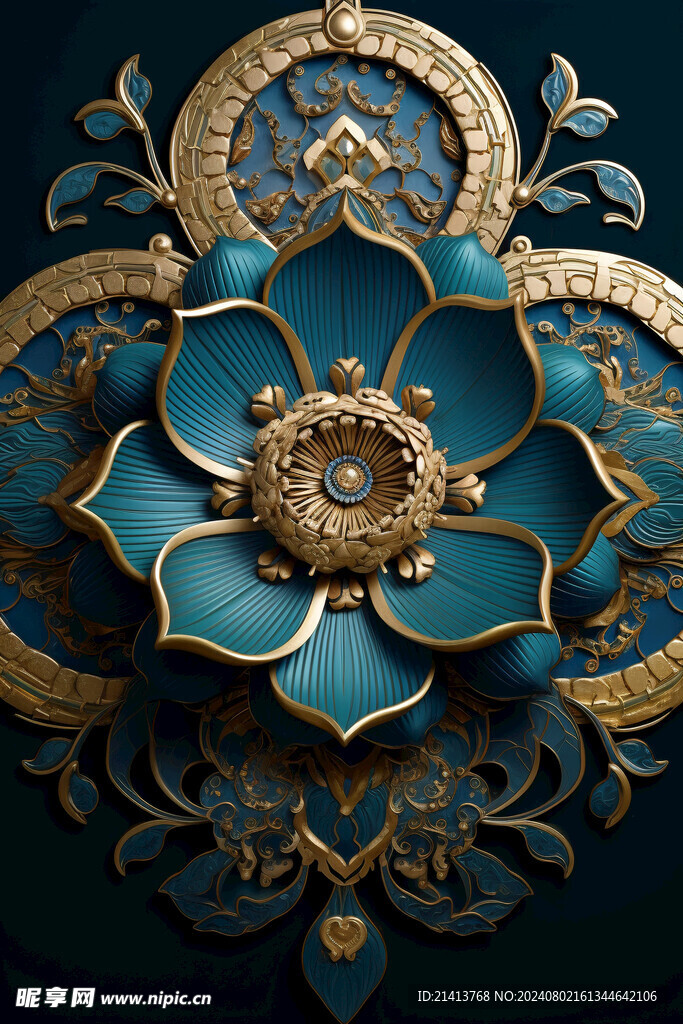 浮雕点翠莲花