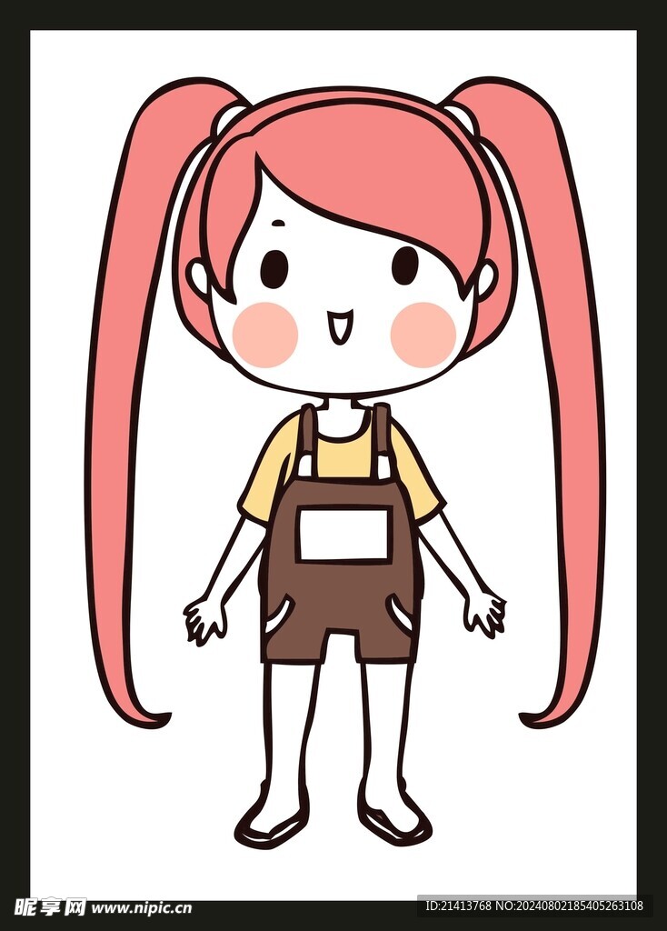 手绘女孩女人