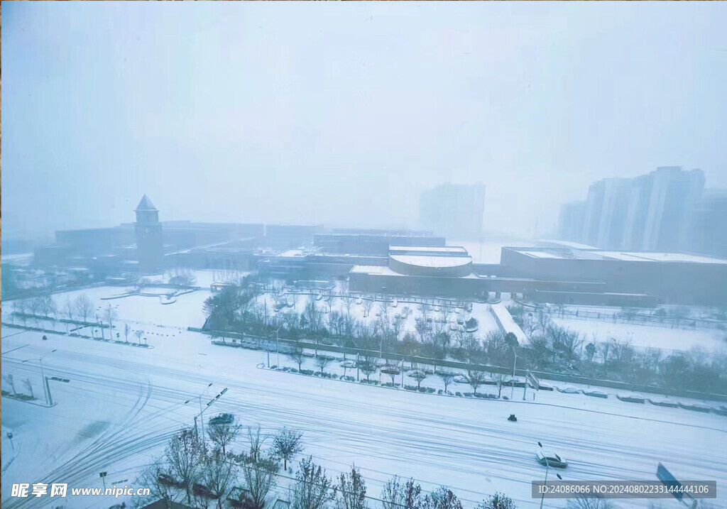 城市大雪景观