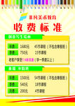 收费标准 海报