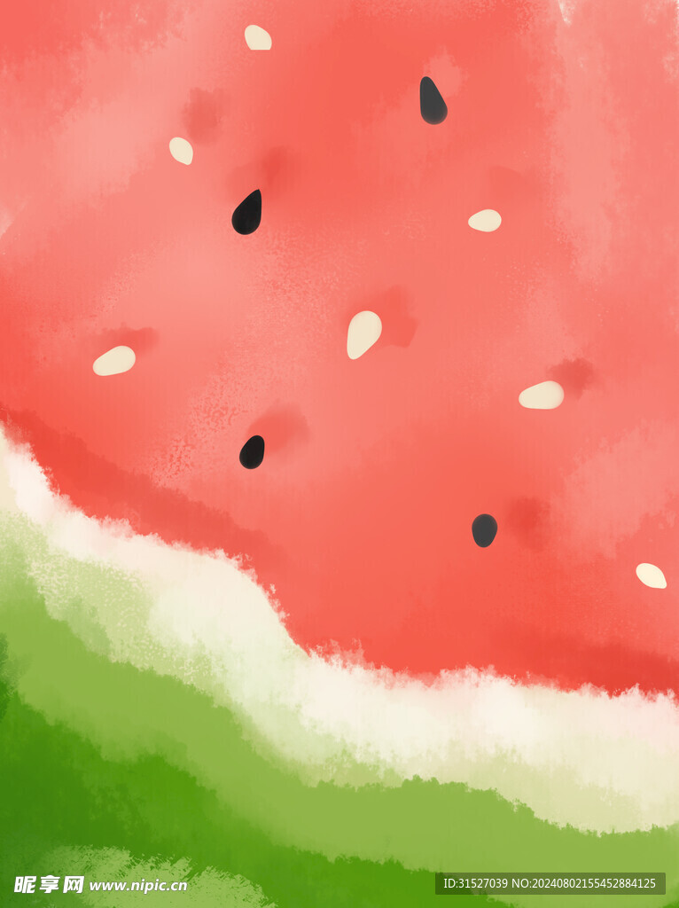 西瓜插画背景