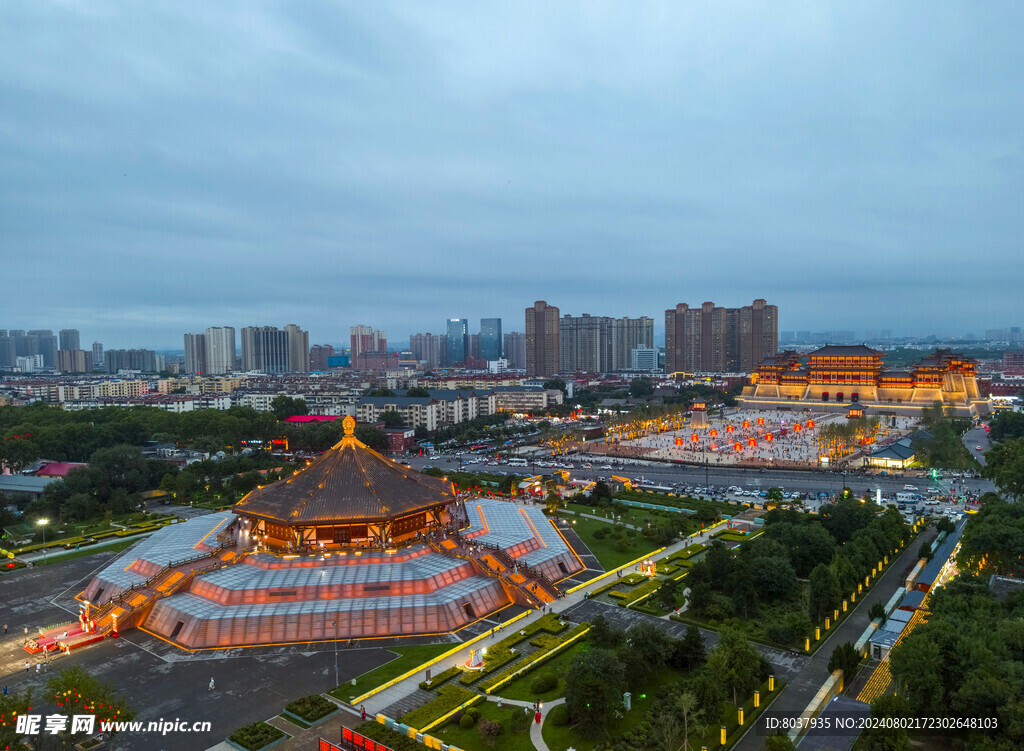 洛阳明堂和应天门夜景