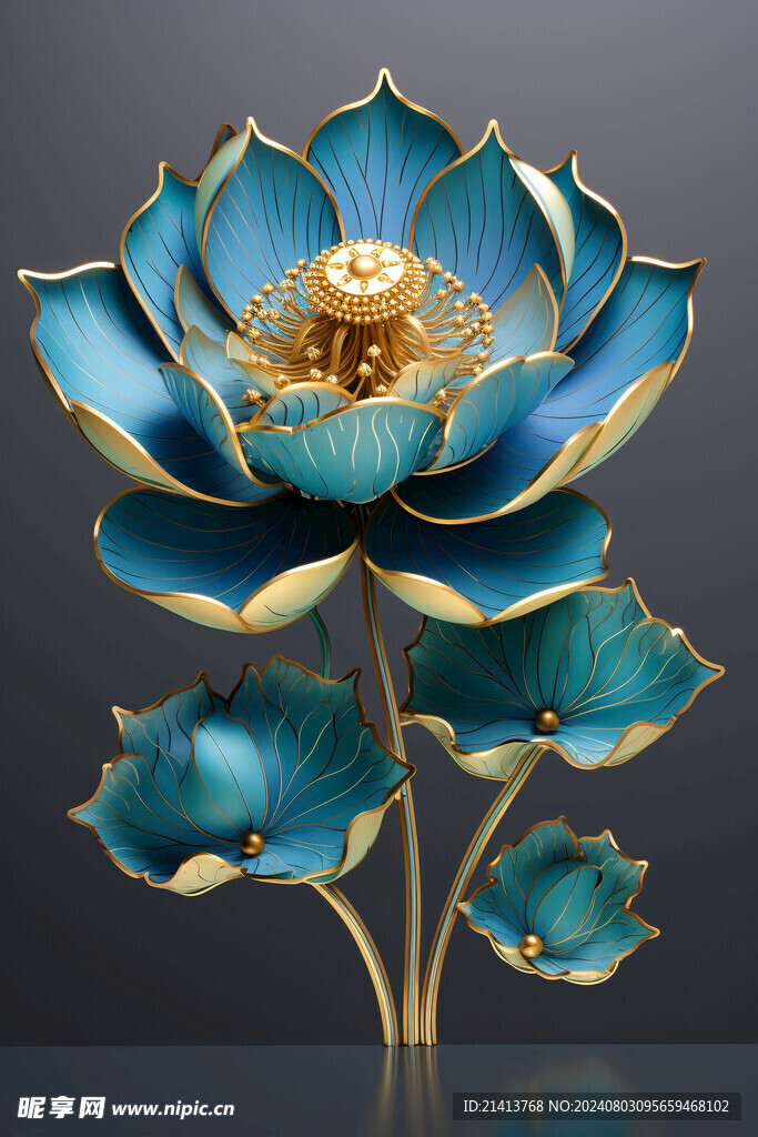 浮雕点翠莲花