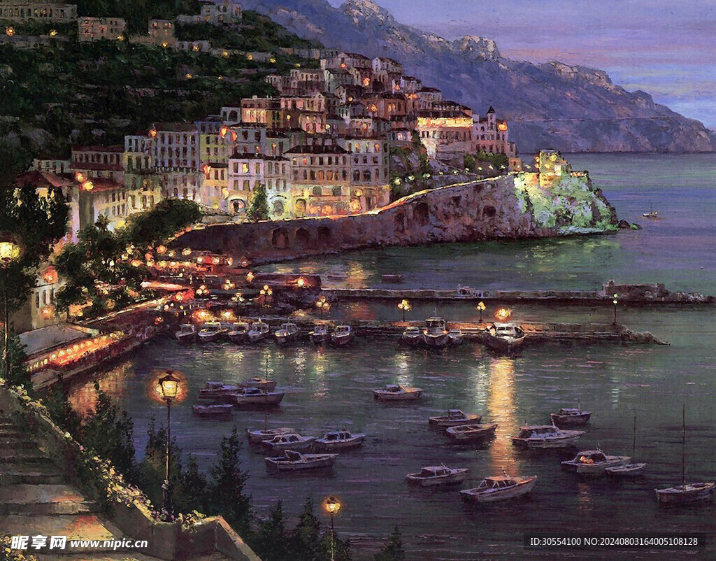 高清风景油画图片