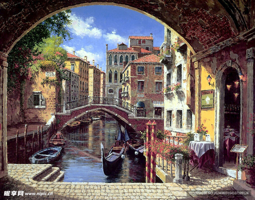 高清风景油画图片