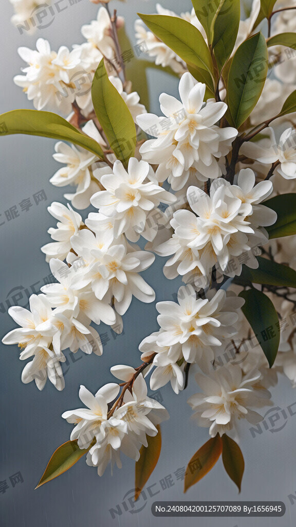 白色桂花 完整 写实 高清