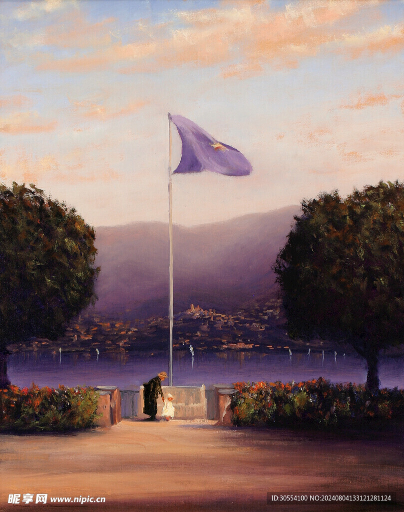 高清风景油画图片