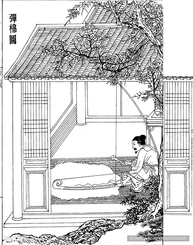 弹棉图